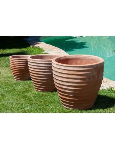 Vase italien en terre cuite RIGATO