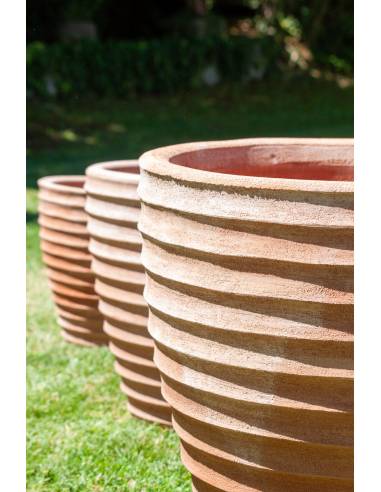 Vase italien en terre cuite RIGATO