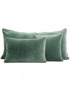 Housse de coussin velours NEW DELHI Harmony - Haomy Céladon