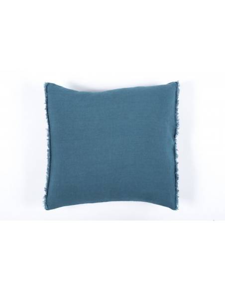 Housse de coussin en lin 55x110cm VITI Harmony - Haomy Bleu de prusse