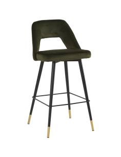 Tabouret de bar velours GAMBETTA 2