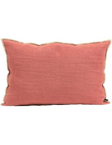 Housse de coussin en lin brut CHENNAI Harmony - Haomy Bois de rose 40x60