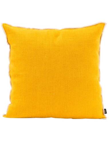 Housse de coussin en lin brut CHENNAI Harmony - Haomy Chamois 45x45