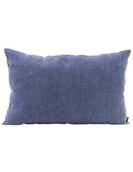 Housse de coussin en lin brut CHENNAI Harmony - Haomy Denim 40x60