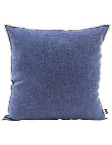 Housse de coussin en lin brut CHENNAI Harmony - Haomy Denim 45x45