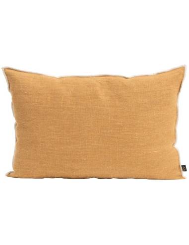 Housse de coussin en lin brut CHENNAI Harmony - Haomy Tabac 40x60