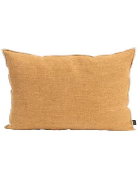 Housse de coussin en lin brut CHENNAI Harmony - Haomy Tabac 40x60