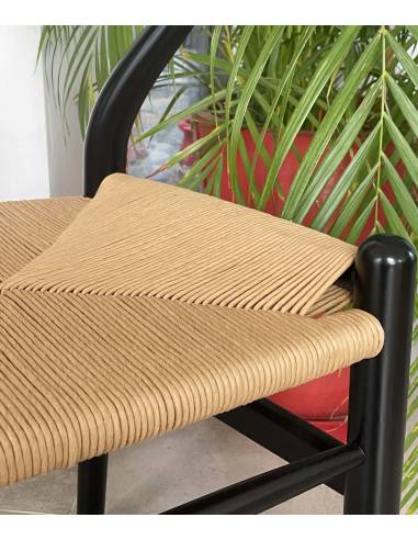 Chaise en chêne et paille tressée ARBALETTE