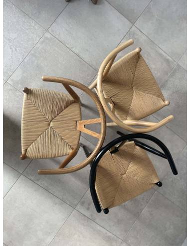 Chaise en chêne et paille tressée ARBALETTE