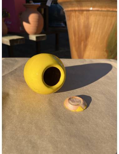 Oya terre cuite émaillée jaune