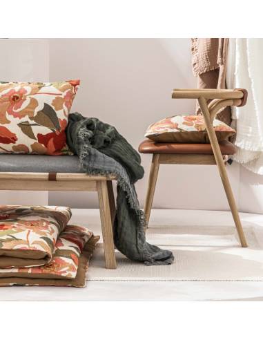 Housse de coussin en lin imprimé IBIZA Harmony - Haomy