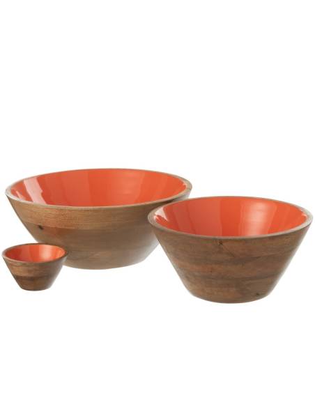 Saladier bois orange