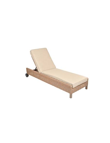 Transat de jardin en rotin synthétique