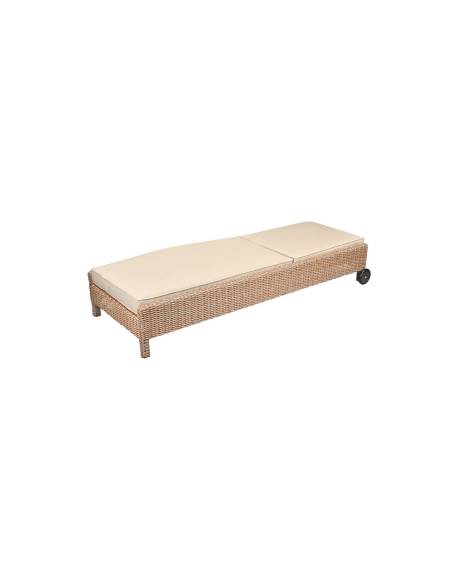 Transat de jardin en rotin synthétique