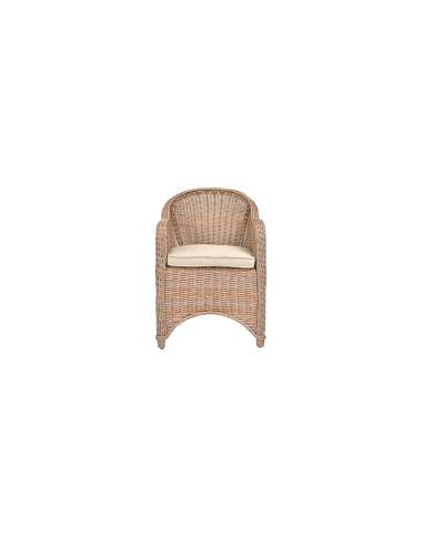 Fauteuil de jardin arrondi en rotin synthétique