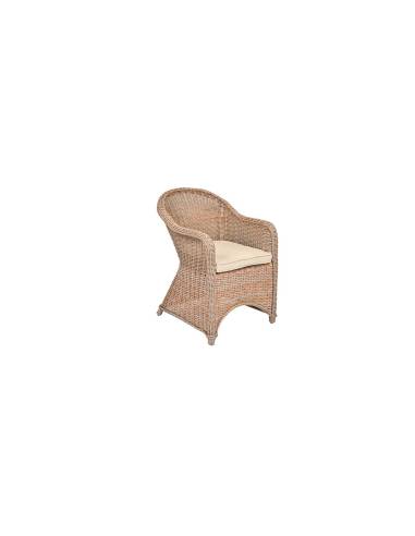 Fauteuil de jardin arrondi en rotin synthétique