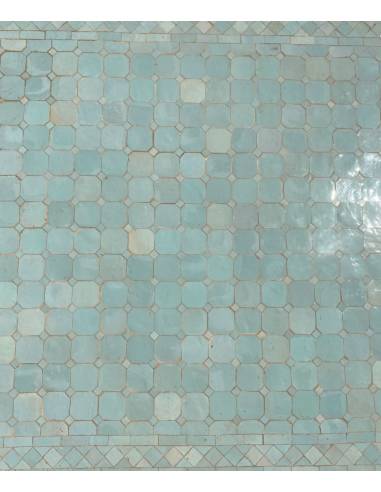 Table de jardin mosaïque ZELLIGE aqua
