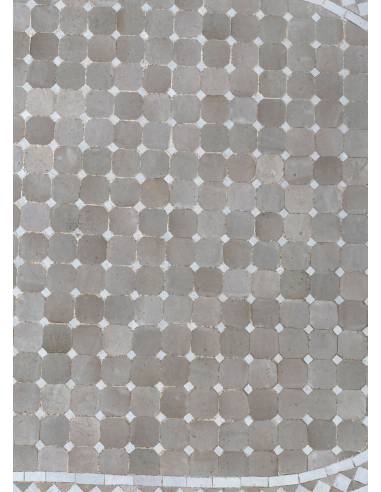 Table de jardin mosaïque ZELLIGE beige