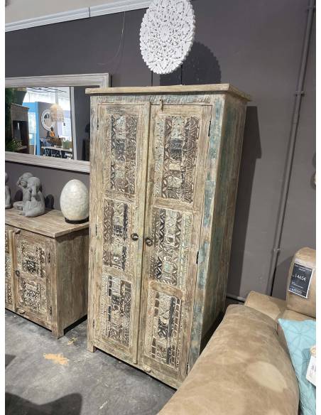 Grande armoire en bois sculpté BANGALORE