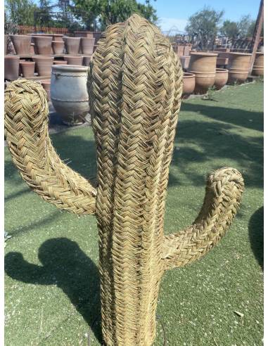 Cactus tressé en fibre naturelle