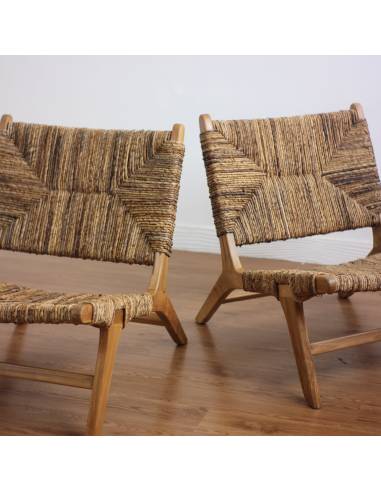 Fauteuil bas en teck AMA