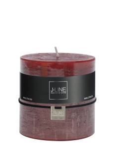 Bougie cylindre 80h rouge cerise