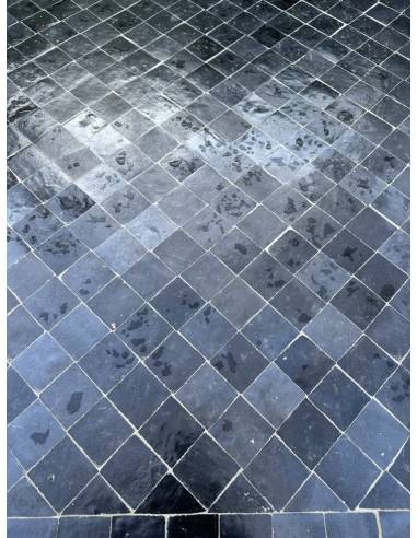 Table d'extérieur mosaïque ZELLIGE noire