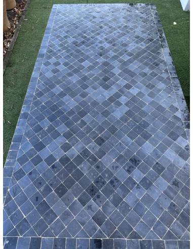 Table d'extérieur mosaïque ZELLIGE noire