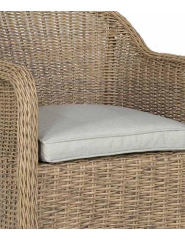 Fauteuil de jardin arrondi en rotin synthétique