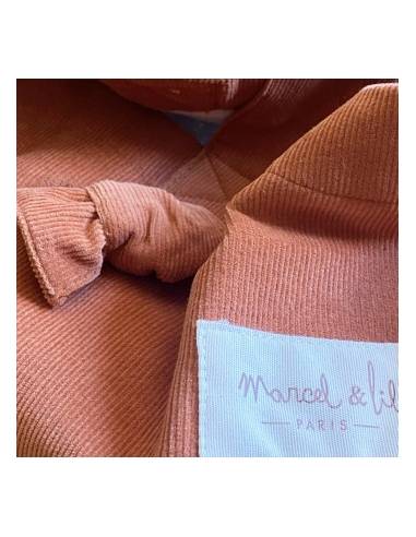 Sac cabas velours rouille