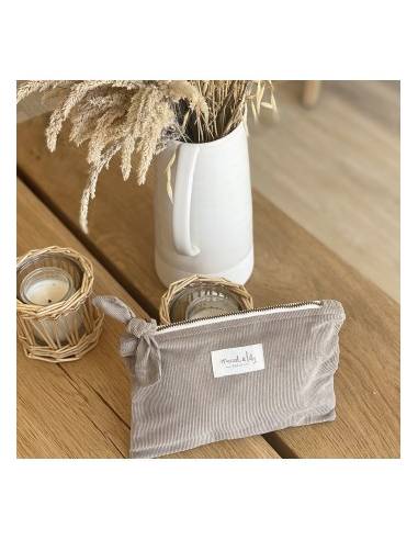 Pochette velours coconut La Madeleine D co
