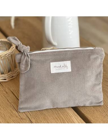 Pochette velours coconut