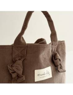 City bag en velours caribou 2