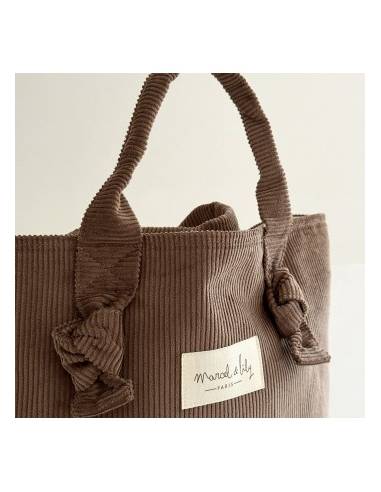 City bag en velours caribou