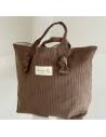 City bag en velours caribou