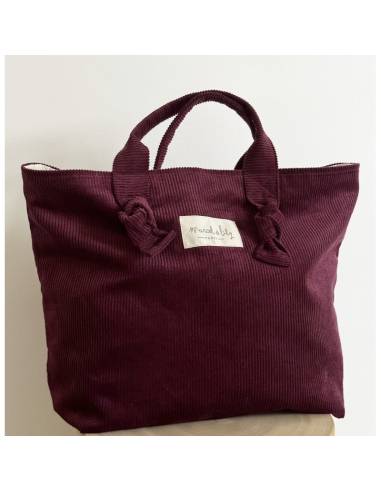 City bag en velours purple