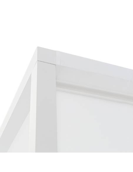 Lit de jardin EDNA en aluminium et tissu nautique blanc