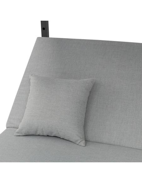 Lit balinais EDNA en aluminium et tissu nautique anthracite