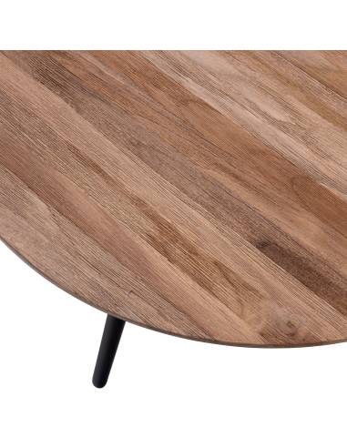 Set de 4 tables basses en bois et métal