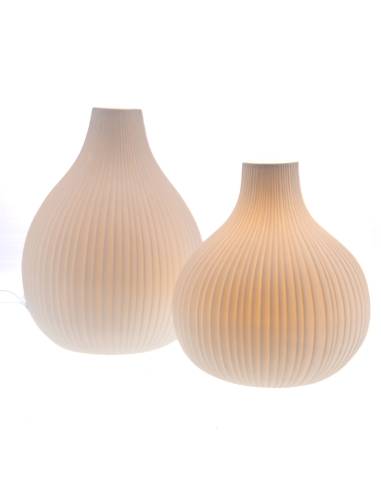 Lampe en porcelaine blanche ALBANE