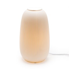 Lampe en porcelaine design STRIÉE