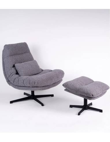 Fauteuil pivotant WILMINGTON tissu