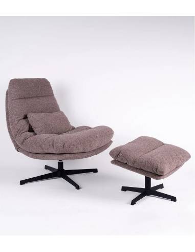 Fauteuil pivotant WILMINGTON tissu