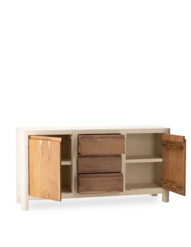 Buffet bois et blanc COMINO