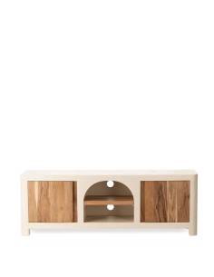 Meuble TV bois et blanc COMINO 2