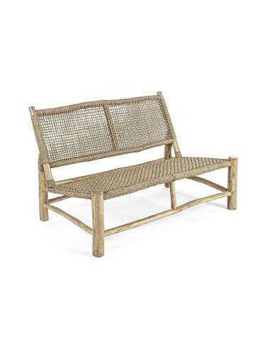 Salon de jardin en teck tressé LAMPOK