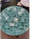 Table de jardin mosaïque ZELLIGE turquoise