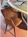 Fauteuil velours BRUGES