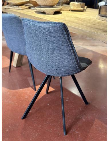 Chaise tissu pied noir OSTENDE