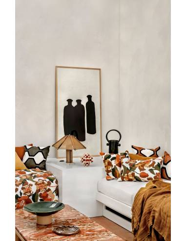 Housse de coussin en lin imprimé IBIZA Harmony - Haomy